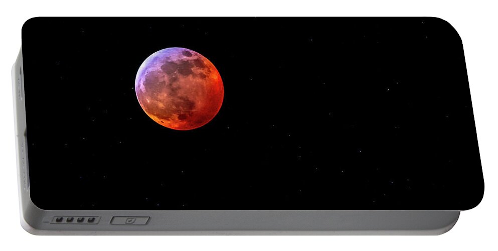 Moon Portable Battery Charger featuring the photograph Super Blood Wolf Moon by Allin Sorenson