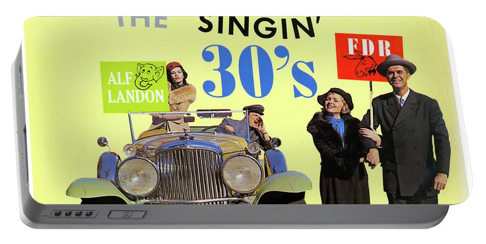 1930s Portable Battery Charger featuring the photograph Swing Along with the Singin' 30's Johnny Mann Singers Album Cover by Retrographs