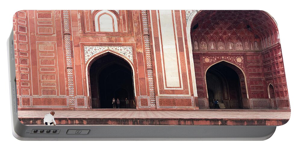 Michalakis Ppalis Portable Battery Charger featuring the photograph Taj Mahal West Mosque by Michalakis Ppalis