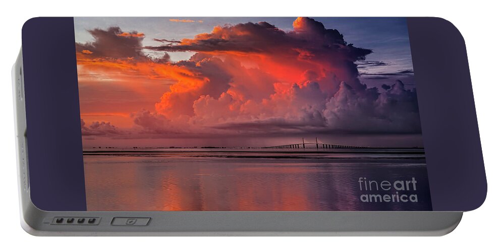 Weather Portable Battery Charger featuring the photograph Tampa Bay Storm by Marvin Spates