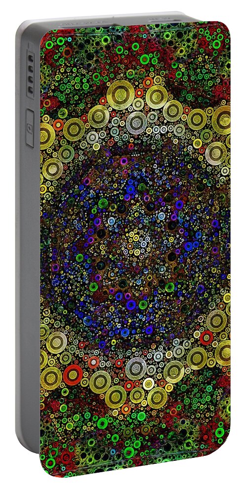 Tangled Portable Battery Charger featuring the digital art Tangled in Tangles by Nick Heap