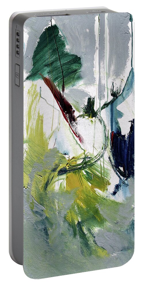  Portable Battery Charger featuring the painting Teal by John Gholson