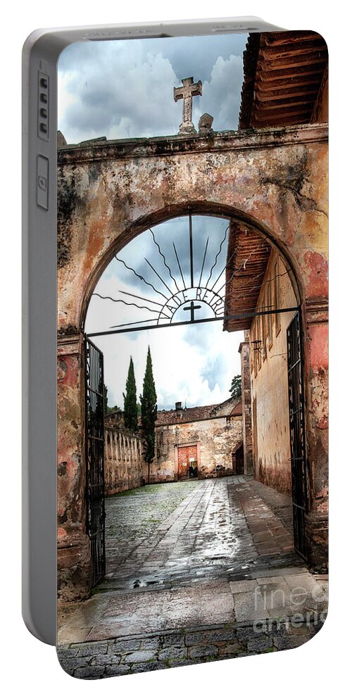 Patzcuaro Portable Battery Charger featuring the photograph Templo del Sagrario by Barry Weiss