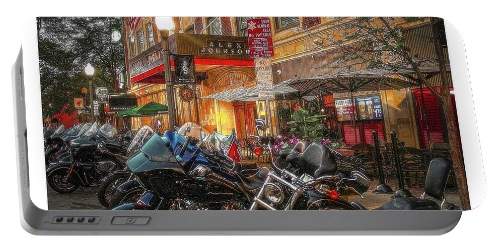 Harley Portable Battery Charger featuring the photograph The Alex Johnson Hotel by Steve Benefiel