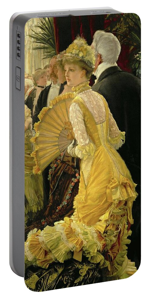 James Tissot Portable Battery Charger featuring the painting The ball. Around 1878 Canvas, 90 x 50 cm R. F. 22 53. by James Tissot -1836-1902-
