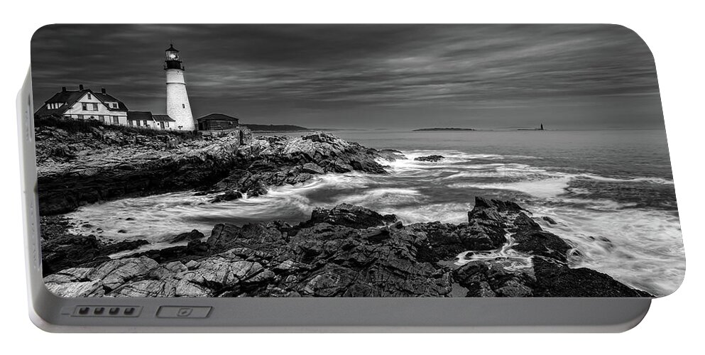 Portland Head Lighthouse Portable Battery Charger featuring the photograph The Beacon by Judi Kubes