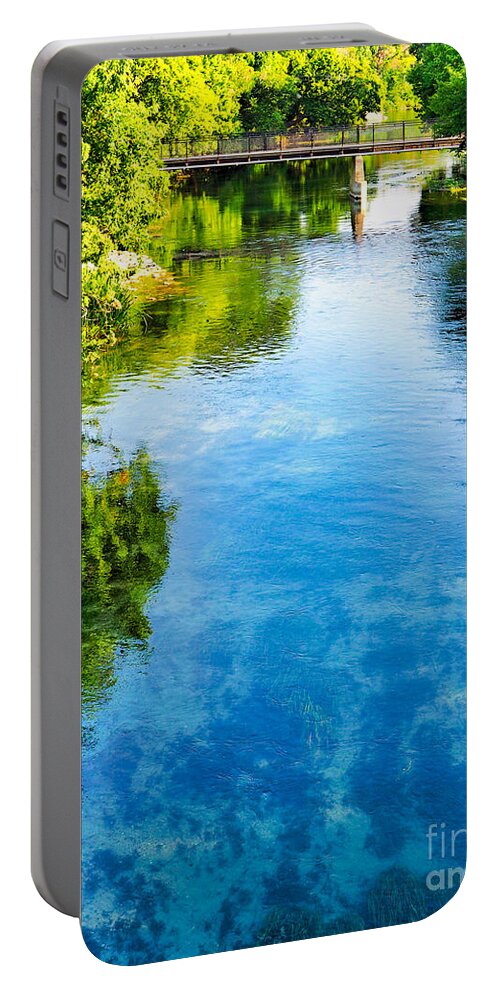 Bridge Portable Battery Charger featuring the photograph The Beautiful San Marcos River by Gary Richards