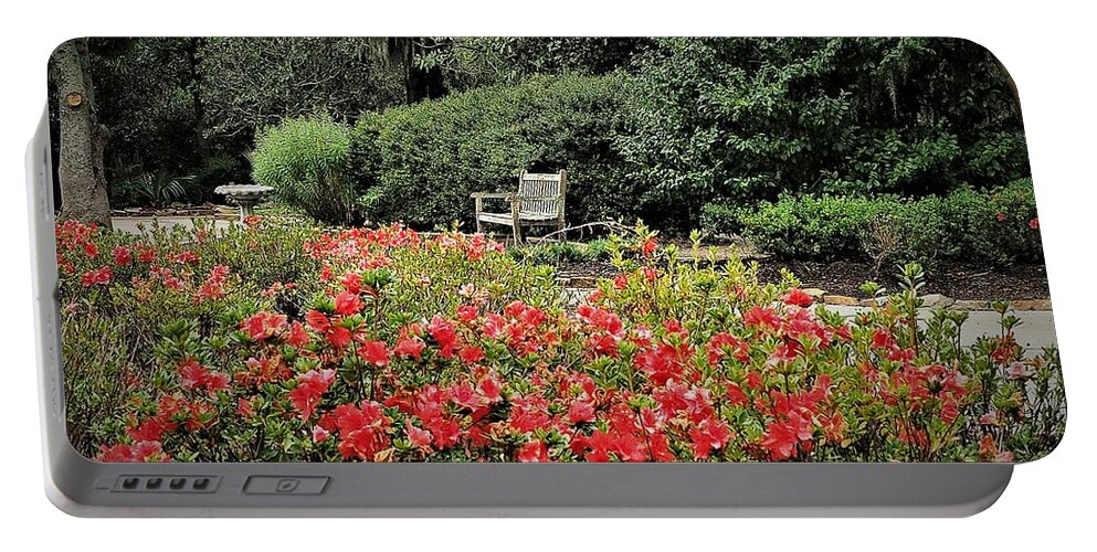 Bench Portable Battery Charger featuring the photograph The Bench by Jerry Connally