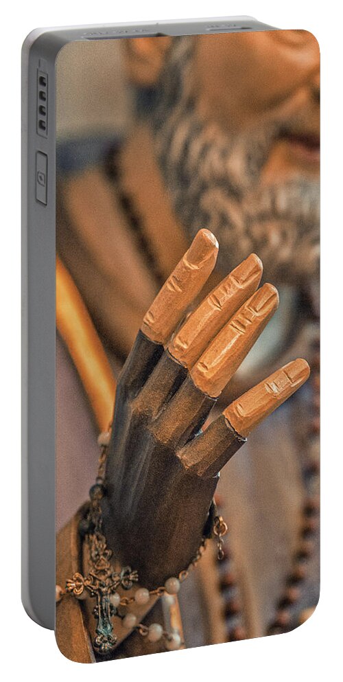 Italy Portable Battery Charger featuring the photograph The blessing hand of Saint Pio by Vivida Photo PC