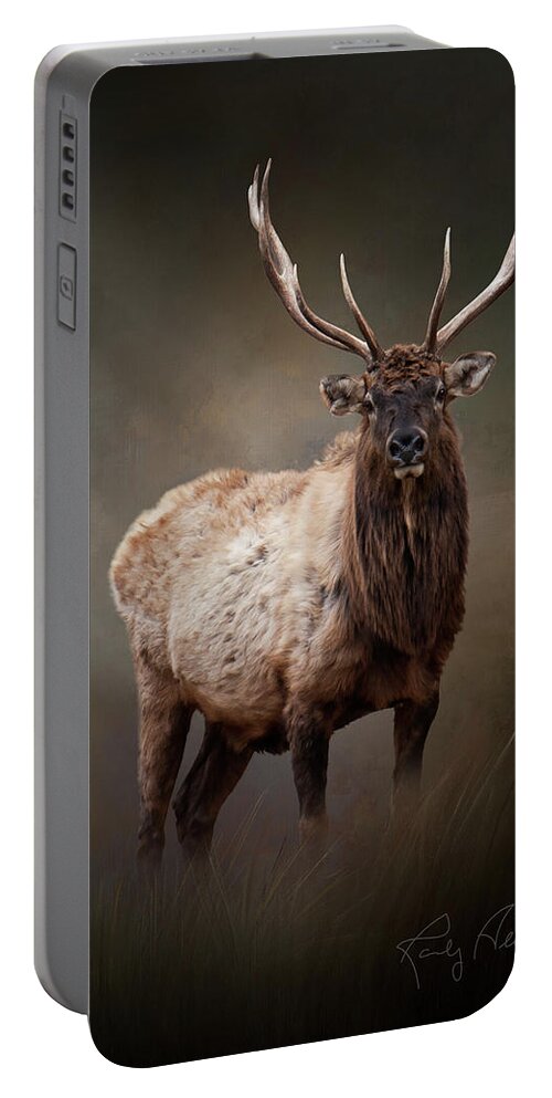 Bull Elk Portable Battery Charger featuring the photograph The Bull Elk by Randall Allen