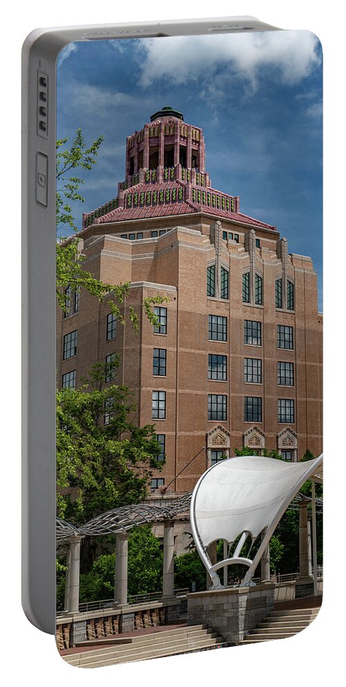 Asheville Portable Battery Charger featuring the photograph The City Hall by Joye Ardyn Durham