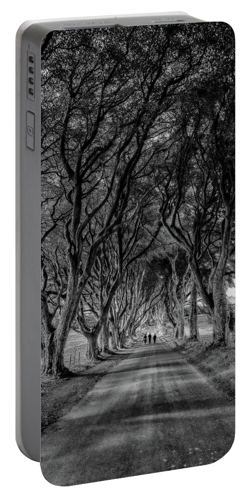 Chriscousins Portable Battery Charger featuring the photograph The Dark Hedges by Chris Cousins