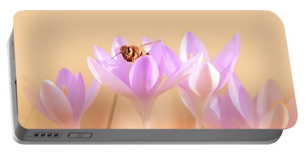 Crocus Portable Battery Charger featuring the photograph The Earth Blooms by Jaroslav Buna