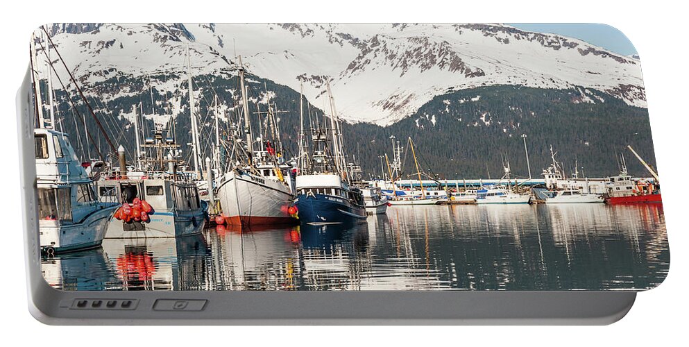 Alaska Portable Battery Charger featuring the photograph The Fishing fleet by Charles McCleanon