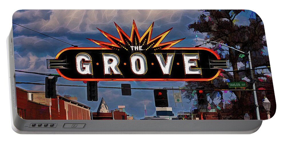 Americana Portable Battery Charger featuring the photograph The Grove by Robert FERD Frank