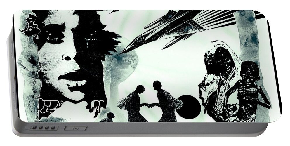 Wars Portable Battery Charger featuring the digital art The INSANITY of Wars by Hartmut Jager