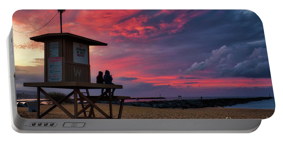 Last Portable Battery Charger featuring the photograph The Last Sunrise of 2018 At The Wedge by Eddie Yerkish