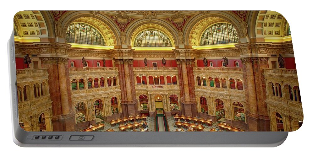 The Library Of Congress Portable Battery Charger featuring the photograph The Library of Congress by C Renee Martin