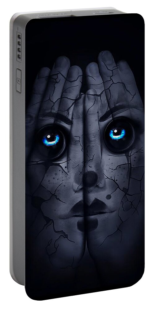 Halloween Portable Battery Charger featuring the digital art The Return by Kathy Kelly