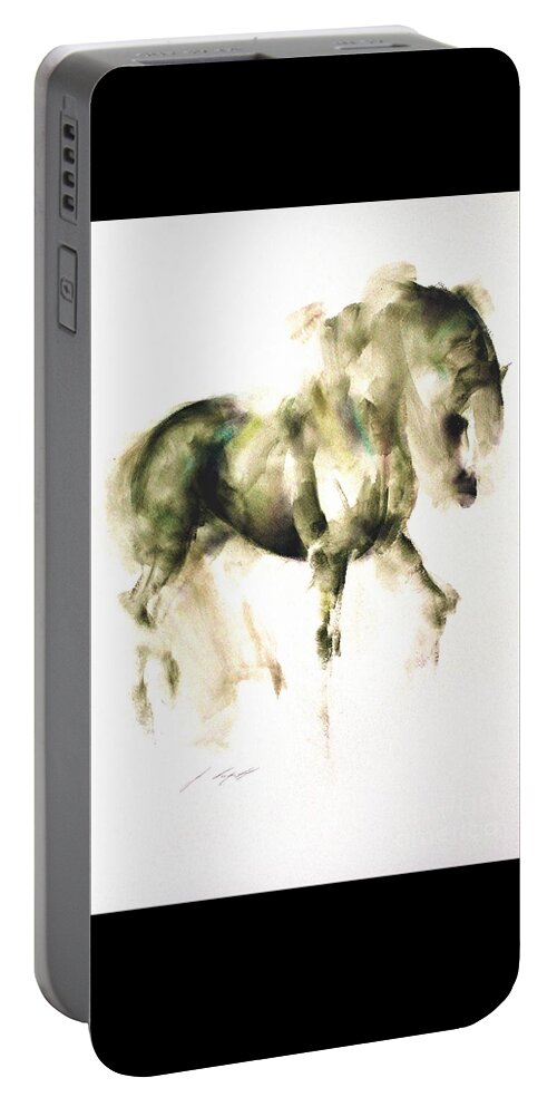 Horse Portable Battery Charger featuring the painting Sante by Janette Lockett