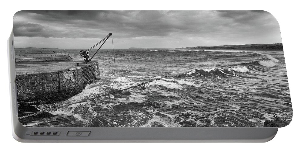 Salmon Portable Battery Charger featuring the photograph The Salmon Fisheries, Portrush by Nigel R Bell