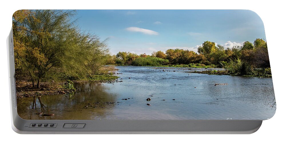 Arizona Portable Battery Charger featuring the photograph The Salt at Three Rivers by Kathy McClure