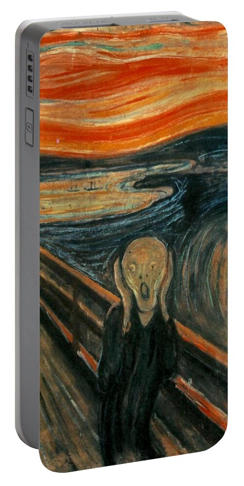 Scream Portable Battery Charger featuring the painting The Scream by Edward Munch