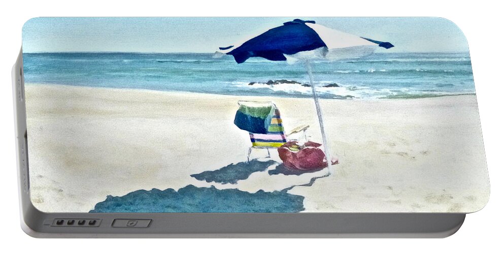 Sea Portable Battery Charger featuring the painting The Sea Air by Ellen Paull