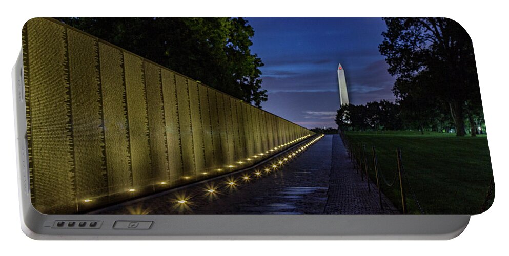 Washington Dc Portable Battery Charger featuring the photograph The Wall at Dawn by Rod Best