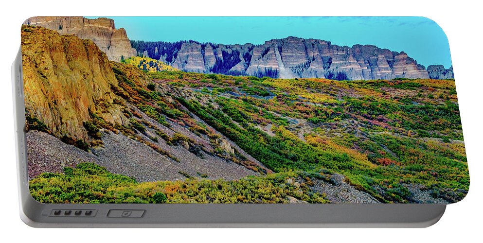 Aspens Portable Battery Charger featuring the photograph The Wall by Johnny Boyd