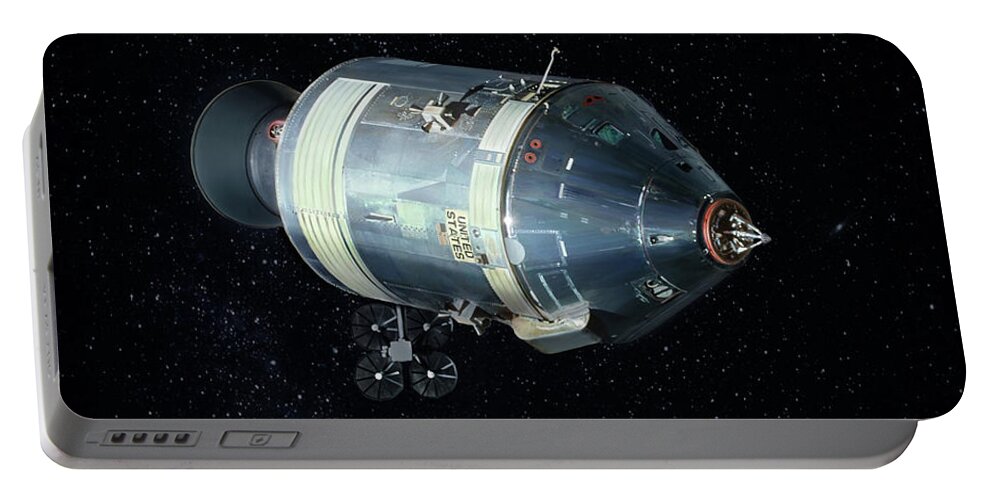 Apollo 12 Portable Battery Charger featuring the digital art The Yankee Clipper by Mark Karvon