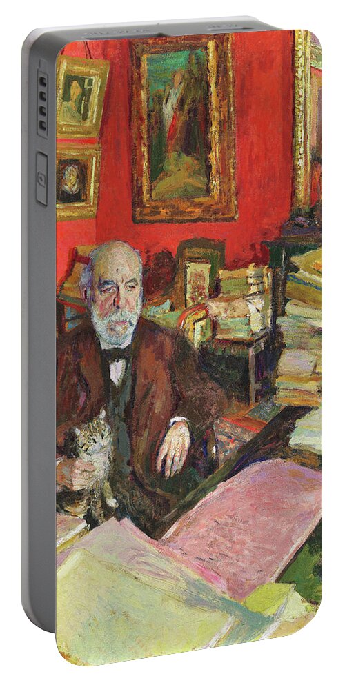 Theodore Duret Portable Battery Charger featuring the painting Theodore Duret - Digital Remastered Edition by Edouard Vuillard