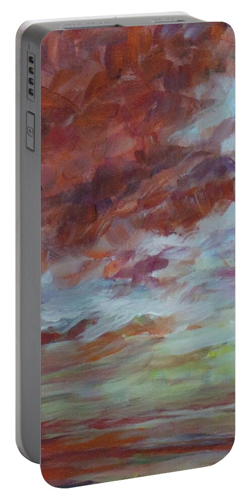 Impressionist Portable Battery Charger featuring the painting There is Always Tomorrow by Susan Moore