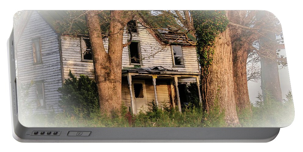House Portable Battery Charger featuring the photograph These Old Houses by Ola Allen