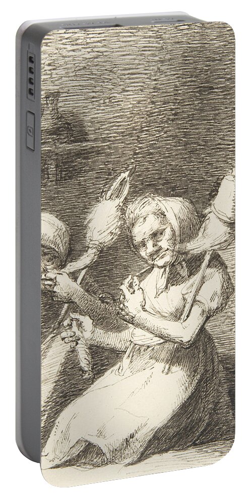 19th Century Art Portable Battery Charger featuring the photograph They Spin Well by Leonardo Alenza