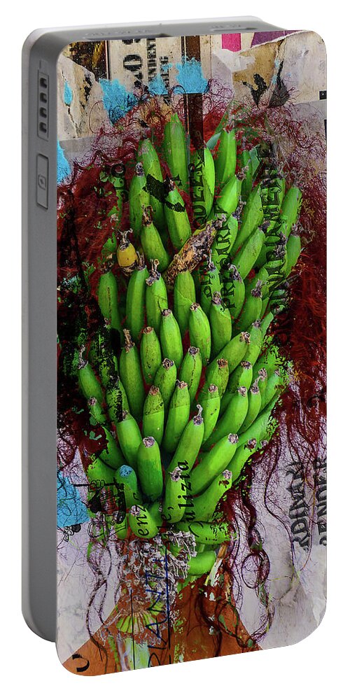 Woman Portable Battery Charger featuring the digital art Thinking of bananas by Gabi Hampe