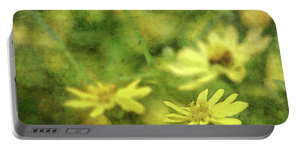 Impressionist Portable Battery Charger featuring the photograph Thinking of Yellow 4620 IDP_2 by Steven Ward