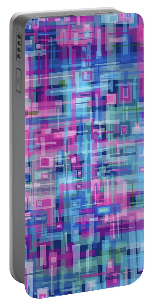 Nonobjective Portable Battery Charger featuring the digital art Thought Patterns #4 by James Fryer