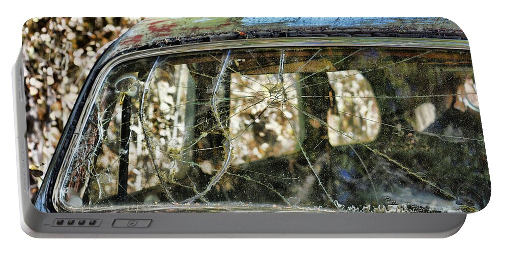 Windshield Portable Battery Charger featuring the photograph Through The Windshield by Vivian Martin