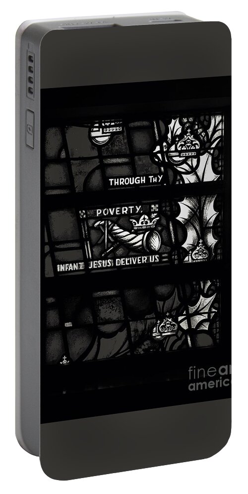 Religious Portable Battery Charger featuring the photograph Through Thy Poverty, Jesus, Deliver Us by Frank J Casella
