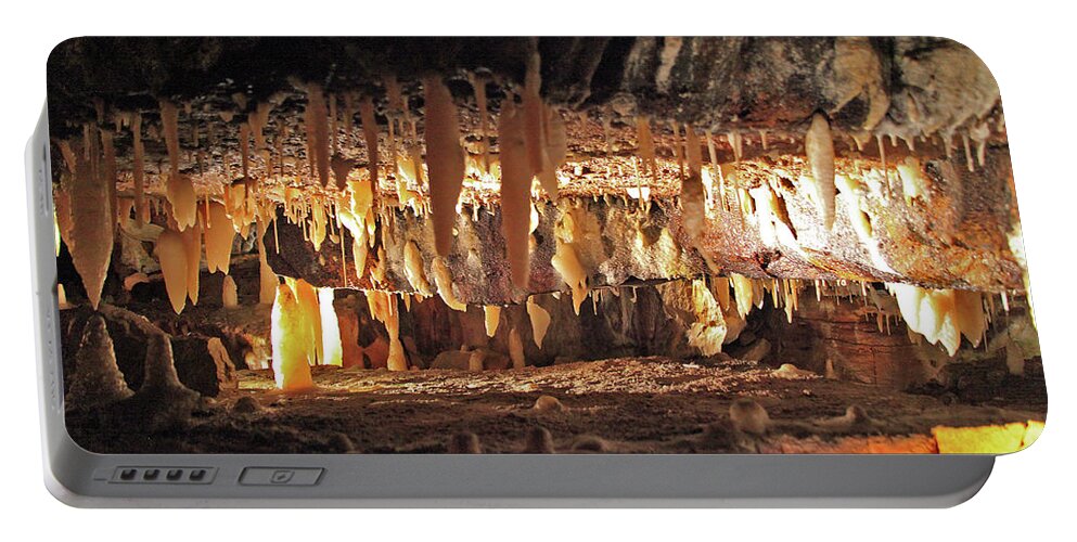 Ohio Caverns Portable Battery Charger featuring the photograph Tight Crawl by Gary Kaylor