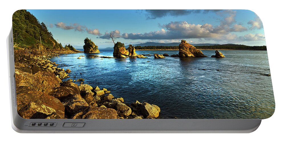 Oregon Portable Battery Charger featuring the photograph Tillamook Bay Oregon, USA by TL Mair