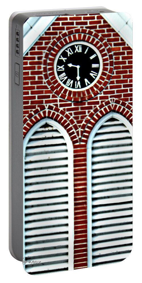 Church Portable Battery Charger featuring the digital art Time Slats by Wild Thing