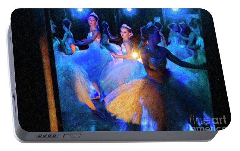 Ballerina Portable Battery Charger featuring the photograph Tiny Ballerinas by Craig J Satterlee