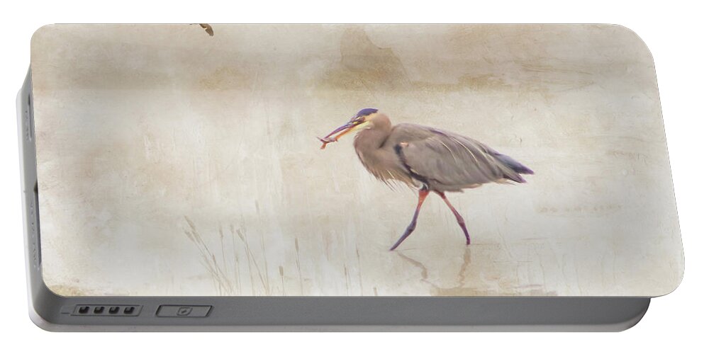 Heron Portable Battery Charger featuring the photograph Early Dawn by Marilyn Wilson