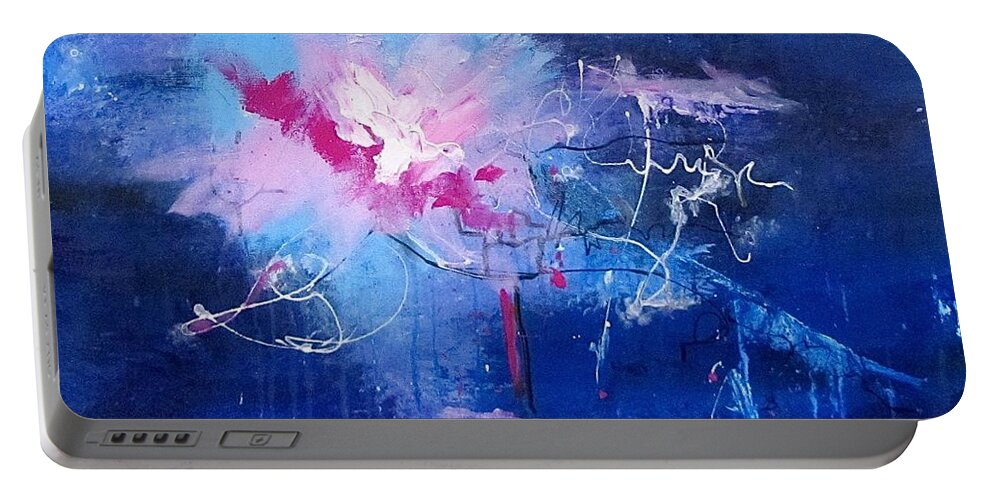 Galaxy Portable Battery Charger featuring the painting To Light The Way by Barbara O'Toole