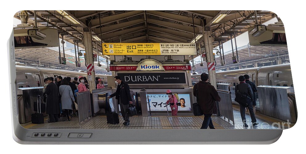 Tokyo Portable Battery Charger featuring the photograph Tokyo to Kyoto Bullet Train, Japan 2 by Perry Rodriguez