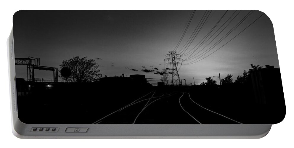 Train Tracks Portable Battery Charger featuring the photograph Traintracks by Joseph Amaral