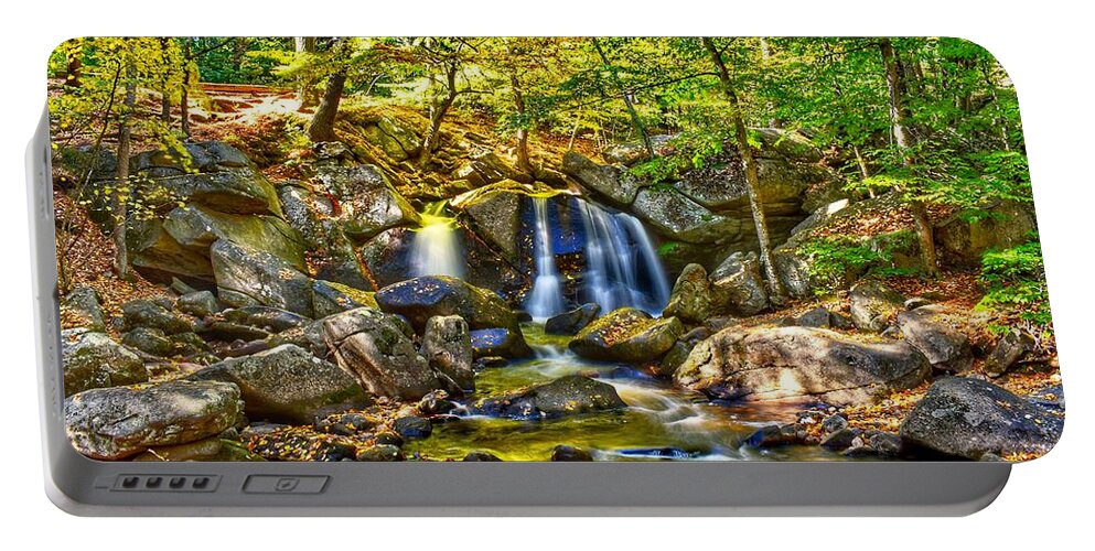 Landscape Portable Battery Charger featuring the photograph Trap Falls by Monika Salvan