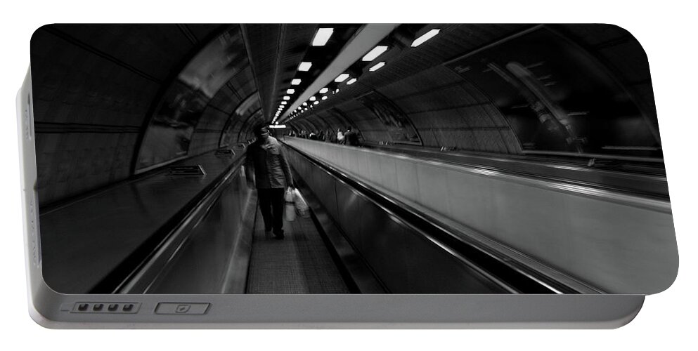 Walkway Portable Battery Charger featuring the photograph Travelator by Edward Lee